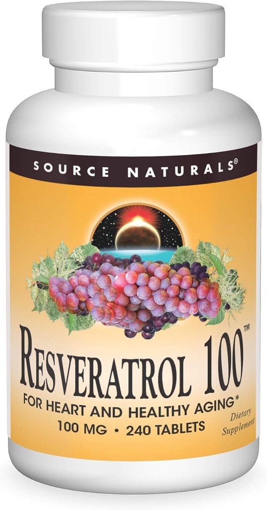Avots Dabas Resveratrol 100, sirds un veselīga novecošana* -100mg 240 tabletes