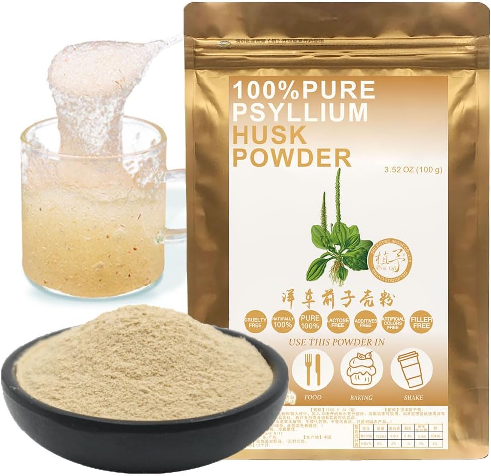 100% Pure Natural Plant Psyllium Husk Powder Organic Guar Guum, Keto Cepšanas Pulveris, Ēdienu aizstājējs Pulveris, Psyllium Fiber Pulveris, Diētiskā Fiber 100g/3.52oz