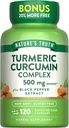 Dabas patiesība Turmeric Curcumin Complex 500 mg Plus Black Piparu ekstrakts, 12... - Pirkt iepakojumus un saglabāt (iepakojums no 2)