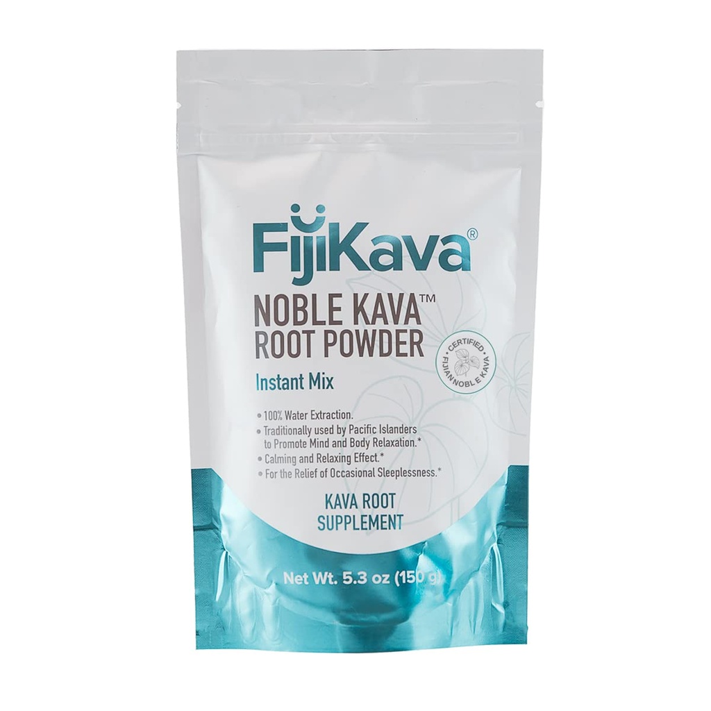 FidžiKava Instant Kava Kava Powder 150g – Premium Kava Saknes Pulveris ar augstu Kavalaktona saturu – Dabisks relaksācijas līdzeklis nomierinājumam, stresa mazināšanai un miega atbalstam – Viegli uzkrītošs