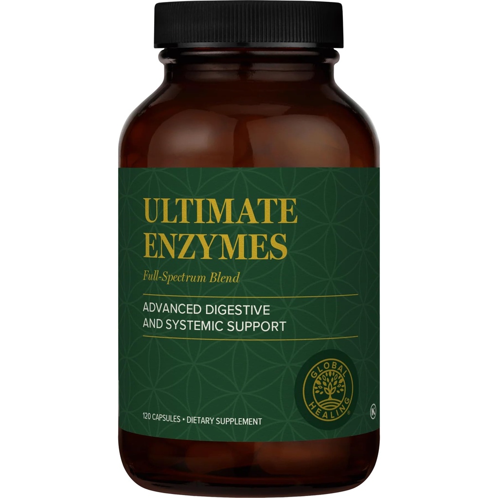 Globālā dziedināšana - Ultimate Fermenti - Sistēmisko un gremošanas enzīmu Papildinājums veselīgai gremošanas, Imūnsistēmas Boost un dabas Gut veselība, Gremošanas Enzīmi sievietēm un vīriešiem, Lipāze