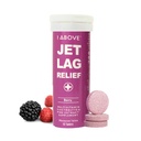 1Above Jet Lag Relief tablets - Berry-Flavored Putojošie multivitamīni ar Pycnogenol Travel Papildinājums hidratācijai, enerģijai, imūnai palīdzībai un ātrākai atgūšanai - Lidojums Essential, 10 tabletes