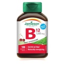 Jamieson B12 vitamīns Metilkobalamīns Ātras šķīdināšanas tabletes lietošanai zem mēles, 1000 μg, 100 tabletes lietošanai zem mēles