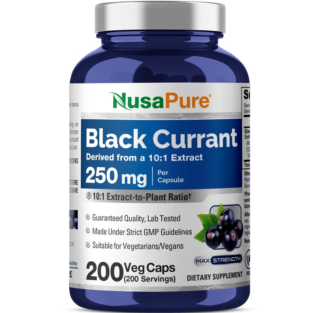 NusaPure upeņu 10:1 ekstrakts, 250 mg ekvivalents 2500 mg, uz Veg Caps 200 Vegan, ne-GMO