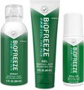 Biofrīze sāpju atvieglošanas roll-On 2.5 FL OZ, Gel 3 FL OZ, un Spray 3 FL OZ Variate Pack Aktuālās sāpes Reliver muskuļu un locītavu no artrīta, muguras sāpes, celmi, Bruises, spraigumi (iepakojums May Vary)