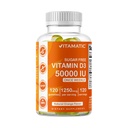 Bezvitamiskā cukura D3 50 000 SV vitamīns Nedēļas papildinājums - 120 pektīnu saturošas gumijas - D vitamīna kapsulas kauliem, zobiem un imūnsupportam (50000 SV)