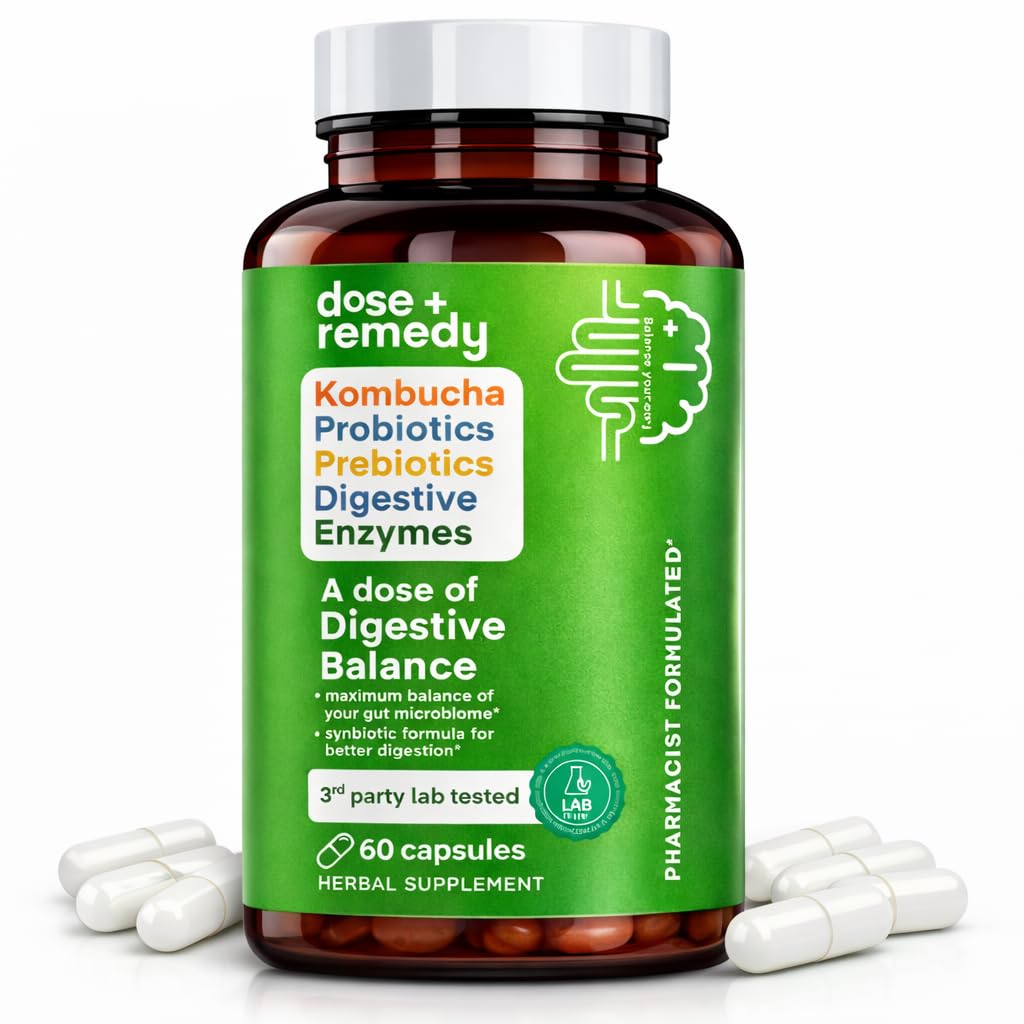 Gremošanas līdzsvara Gut Veselības Papildinājums USDA-Kombucha, 7 Probiotikas celmi un prebiotikas Microbiome-Digestive Ferments gremošanas atvieglojums sievietēm un vīriešiem
