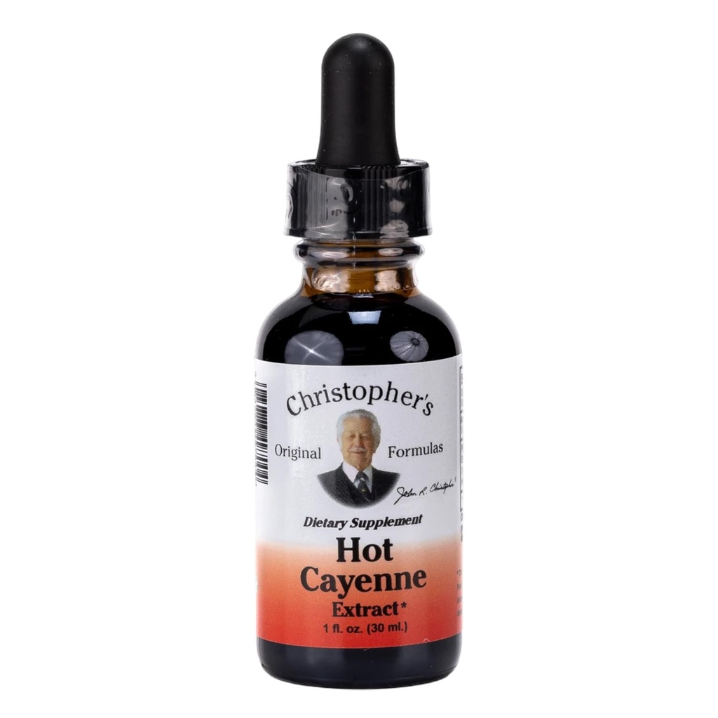 Christopher's Original Formulas Hot Cayenne ekstrakts, 1 fl oz - Dabīgs augu papildinājums