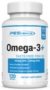 PEScience Omega 3+, 440mg EPA un 240mg DHA Zivju eļļas papildinājums, Viegli norīt Mazs Izmērs Softgel, Nav garša, 60 Kalpo