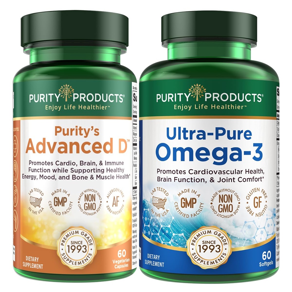 Tīrības produkti KIT - Dr. Cannell's Advanced D + Omega-3 Advanced D ultra-Pure zivju eļļa ir iepakota ar D vitamīnu, K2 vitamīnu, cinku, magnija citrātu, boronu un Taurīnu