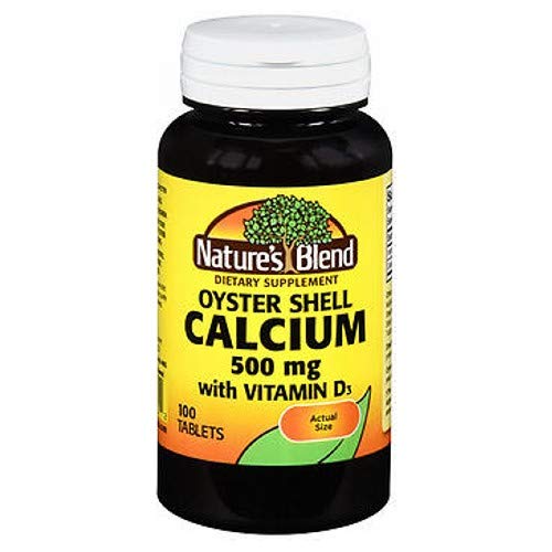 Dabas Blend Oyster Shell Calcium 500 mg + D - 100 tabletes, iepakojumā 2 tabletes