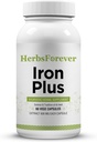 Herbsforever dzelzs Plus kapsulas papildinājums veicina dzelzs līmeni 60 kapsulas