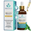 4-in-1 Mullein pilieni Lungs & Gut Veselība – Liposomāli Mullein Leaf ekstrakts, Saulespuķu Lecitīns & Holīns Imūnās, Digestive, Alerģija & Mucus Relief – ražots ASV – 2oz Piparmētru