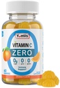 Yum-Vs - Nulle C vitamīna C Gumijas pieaugušajiem un bērniem - 250 mg VIT C Imūnsupport Gummy Vitamīni - bez cukura Košļājamā C vitamīna Gummy Papildinājums - augstas potences Veģetārs C vitamīna Boost (60)