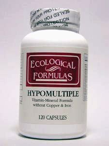 Ekoloģiskās formulas - Hipomultiple bez Cu/Iron 120 vāciņi