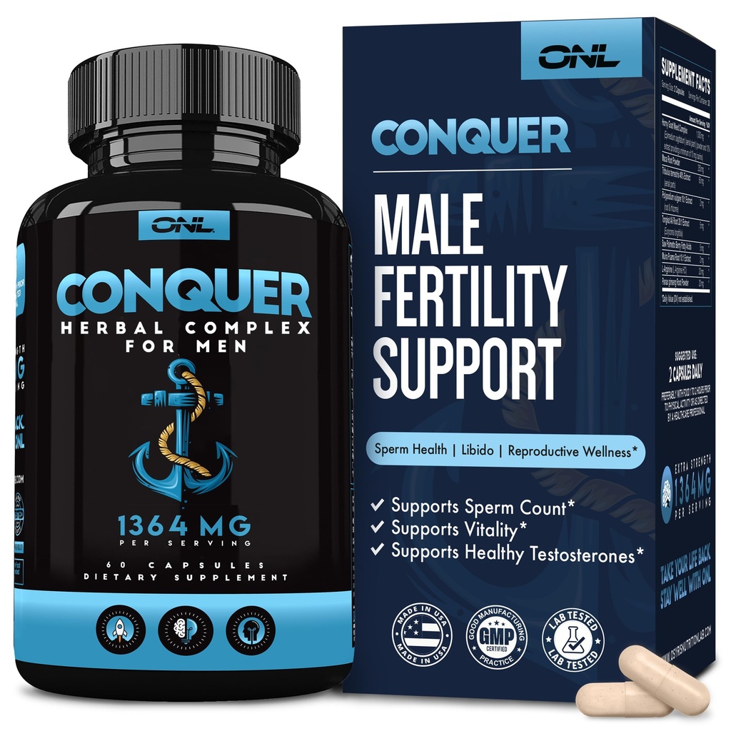 Iekarot Mens Fertilitātes Papildinājums - Testosterona Revakcinācija vīriešiem w/ Maca Saknes, Horny Kazas Weed & Tribulus Terrestris - Vīriešu Auglības Papildinājums - Libido Revakcinācija vīriešiem - Vīriešu Uzlabošanas tabletes -60Ct