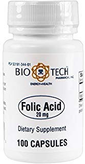 BioTech Pharmacal - Folijskābe (20mg) - 100 Skaits (FFP)
