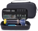 Hard Travel Case for Asthma Inhaler, Spacer bērniem un pieaugušajiem, Maskas, Inhaler īpašnieks Portable Carrying Bag uzglabāšanas organizētājs ar Mesh Pocket medicīnas, Alerģija Meds, Ventolin Inhaler (CASE TIKAI)