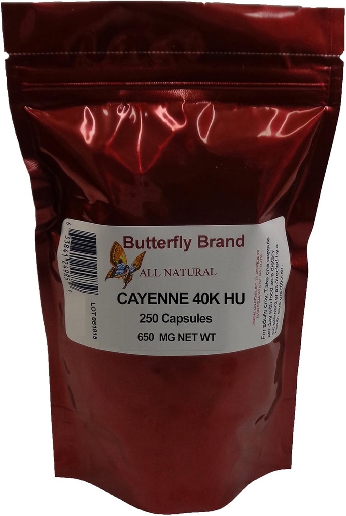 Cayenne 40K HU Capsules 650mg Bag no 250
