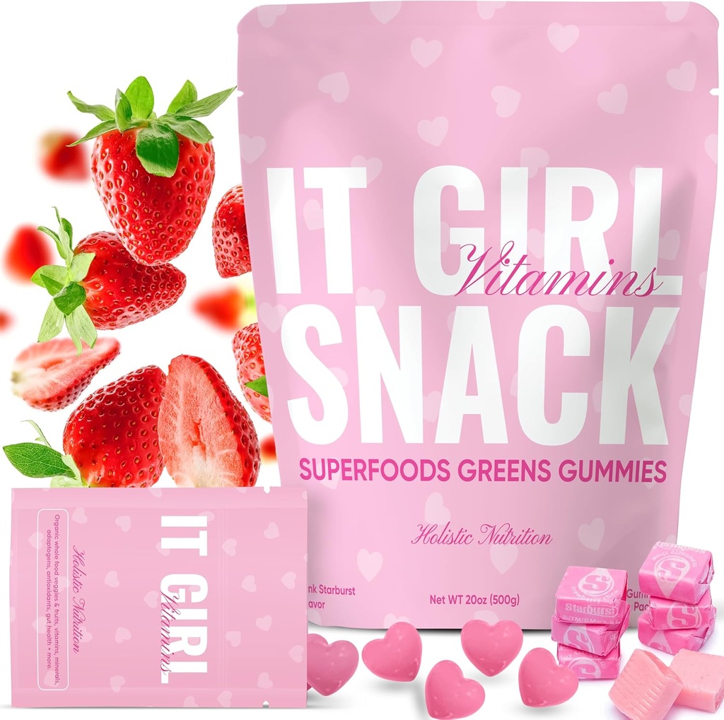 Veselīgi uzkodas pieaugušajiem - Ikdienas super Zaļie Gumijas, Multivitamīnu Superfood Gummy Bears, Spirulina, Hlorella, Prebiotics & Fiber gremošanas veselībai, Adaptogens Papildinājums, 20 Vitamīni un minerālvielas