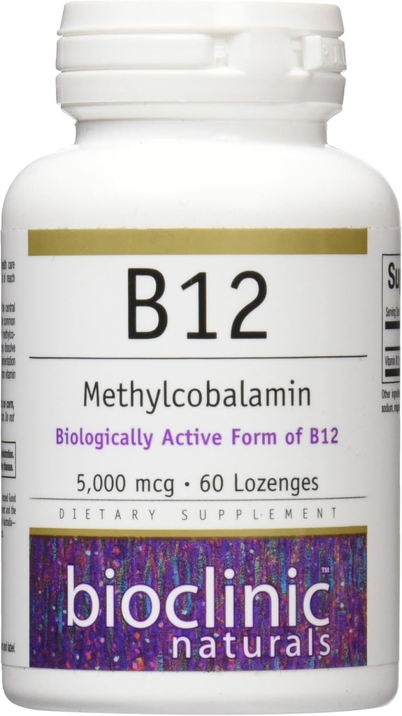 Bioklīniskās dabas B12 Metilkobalamīns Vitamīni, 60 grādos