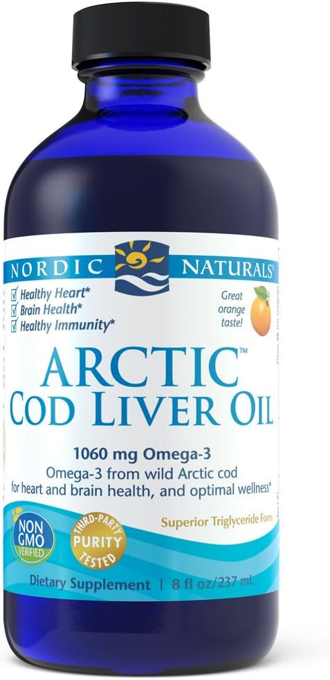 Ziemeļvalstu dabas - Arctic CLO, Heart and Brain Health, un Optimal Wellness, Orange8 Fl Oz (1. iepakojums)