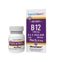 B-12 vitamīns Cyanocobalamin 1000 μg, B-6, Folijskābe un vitamīns D-3 1000 SV - atbalsta enerģiju, smadzenes, sirdi, kaulu veselību - 100 tabletes šķīdināšanai zem mēles
