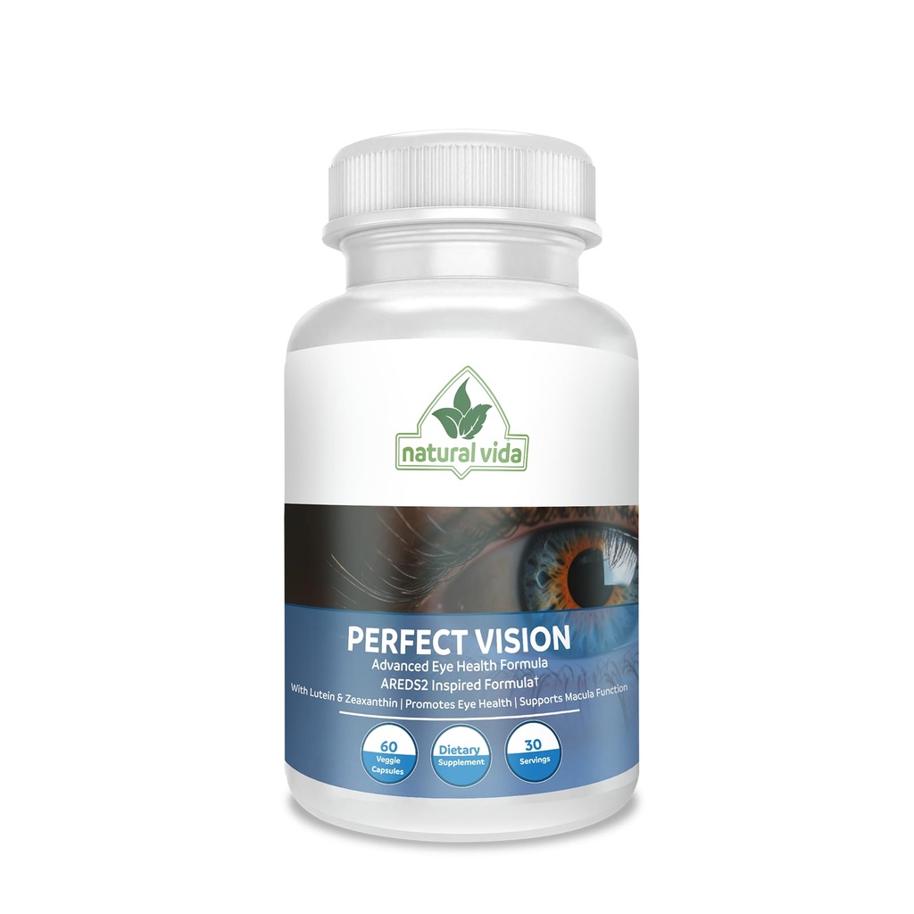 Perfect Vision AREDS2 Inspired Formula - Enhancement Vision Papildinājums - Luteīns Zeaksantīna Vīzijas komplekss (60 Acu kapsulas)