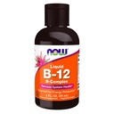 NOW uztura bagātinātāji, B-12 vitamīna komplekss Šķidrums, enerģijas ražošana*, nervu sistēmas veselība*, 2-skābe