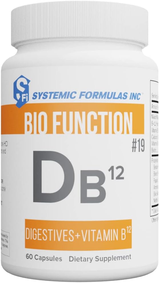 Sistēmiskās formulas DB12 Digest VIT. B12 - Gremošanas līdzekļi + vitamīns B12. B12 Formula ar uzlabotu B12 Absorbciju.