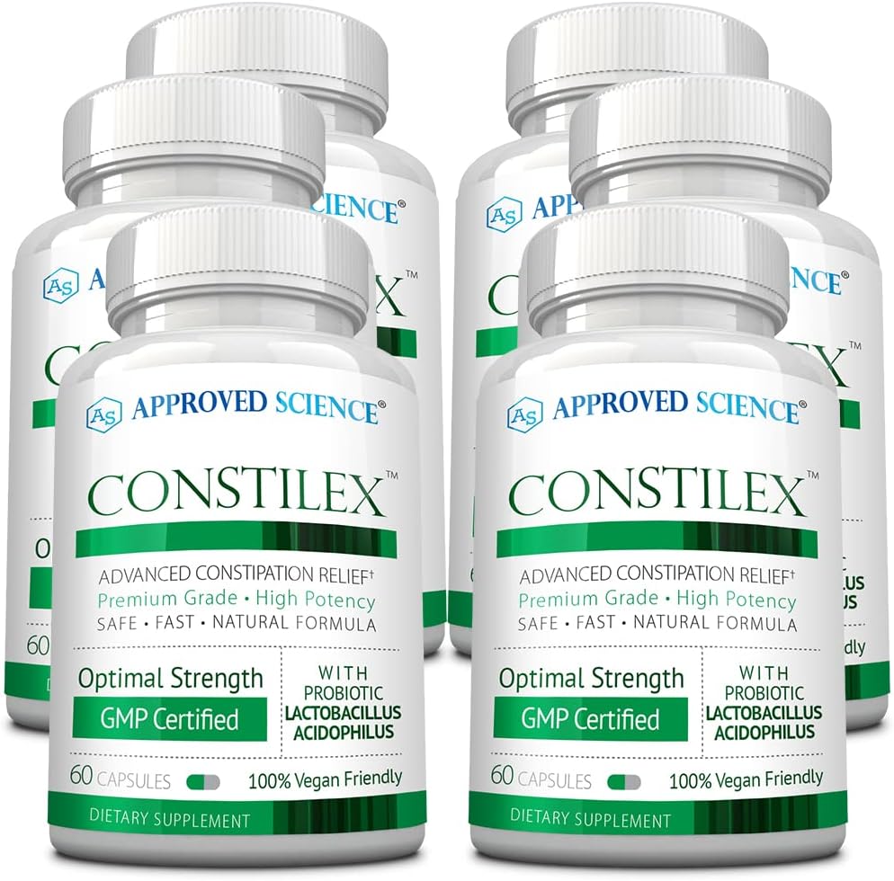Apstiprināts Science Constilex - Rapid Aizcietējums Relief & Support from Future Episodes - veicina veselīgu līmeni baktēriju un stiprina zarnu Flora - 6 pudeles
