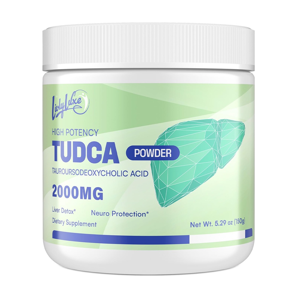LivLyLuxe TUDCA pulveris Aknu atbalsta papildinājums – 2000mg Augsta Absorbcija Aknas Detox & Remonts Atbalsts ar piena dadži,Artišoks,Bile sāļi,Ox Bile,Herbal Blend– 30 Kalpojumi, Ne-GMO