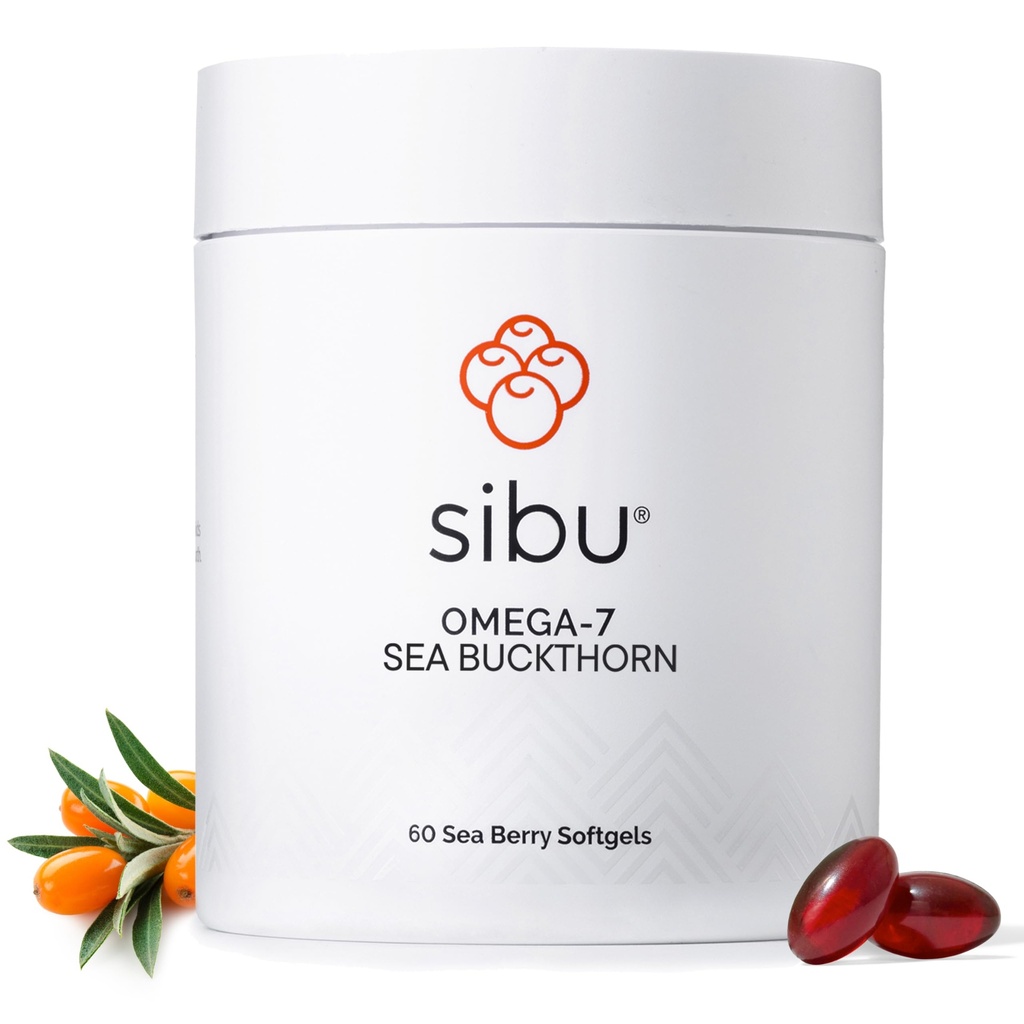 sibu Sea Buckthorn Omega-7 Softgels Starta komplekts (60ct, 30 dienu piegādes) – papildinājums veselīgai ādai, matiem, nagiem un sausumam