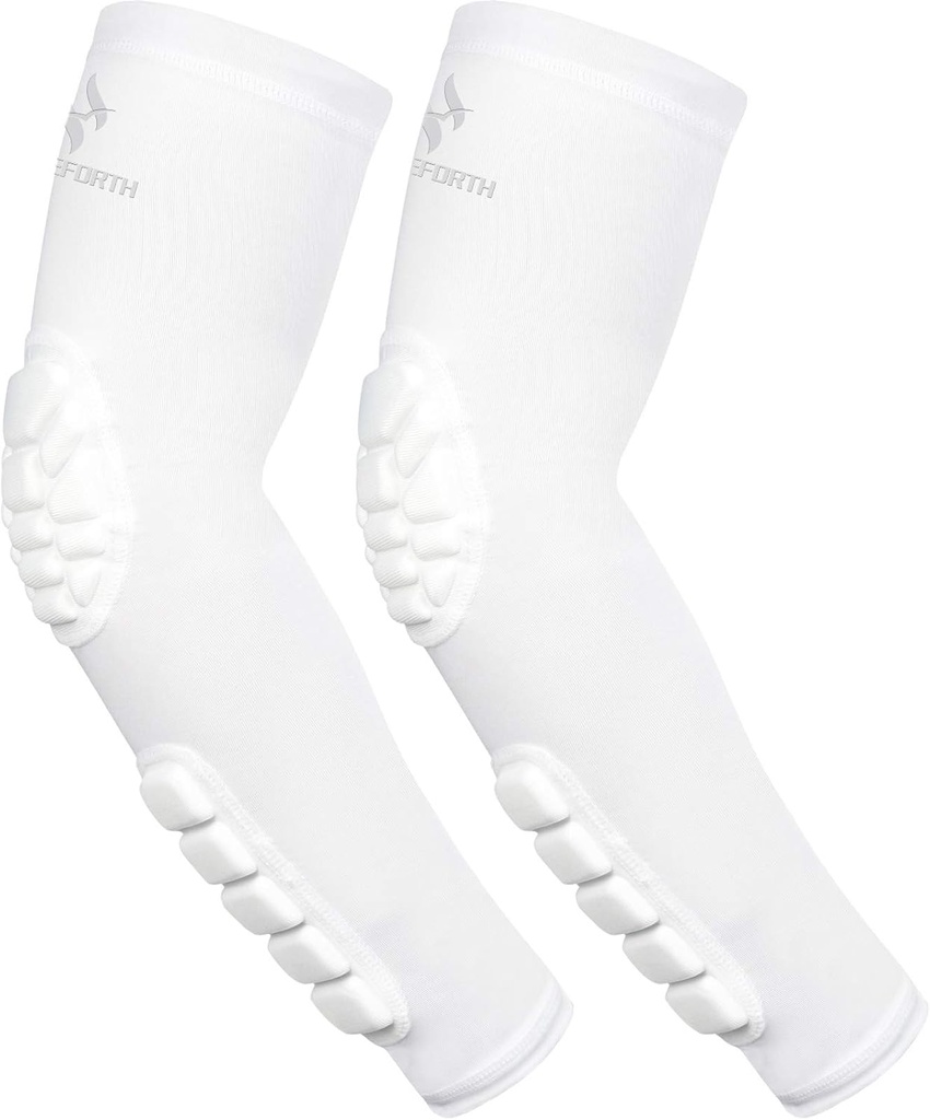 2PCS Polsterēts Elbow apakšdelma piedurknes Kompresijas roku aizsargs