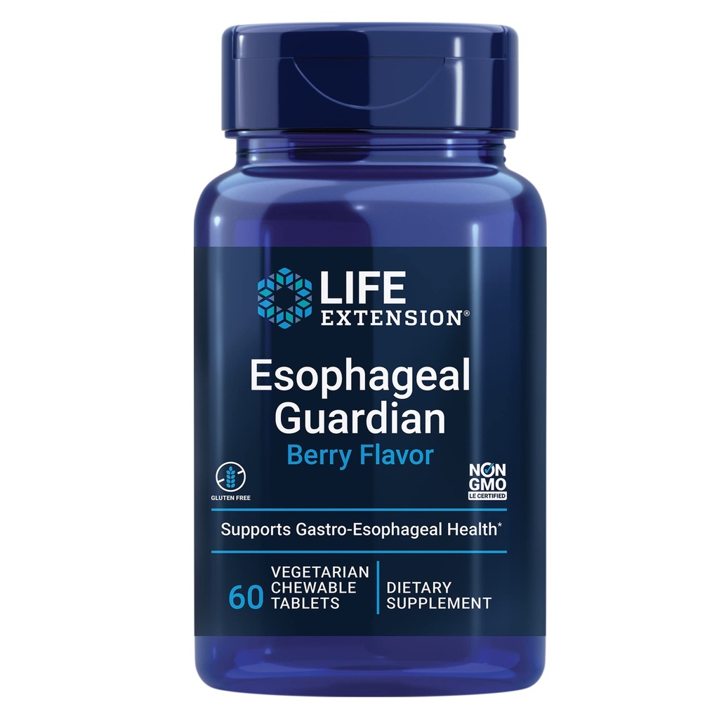 Life Extension Esophageal Guardian, algīnskābe, kālija bikarbonāts, saņemt Long-Lasting Relief no kuņģa distress, Veģetārs, nav GMO, lipekļa-free, 60 Veģetāru košļājamās tabletes