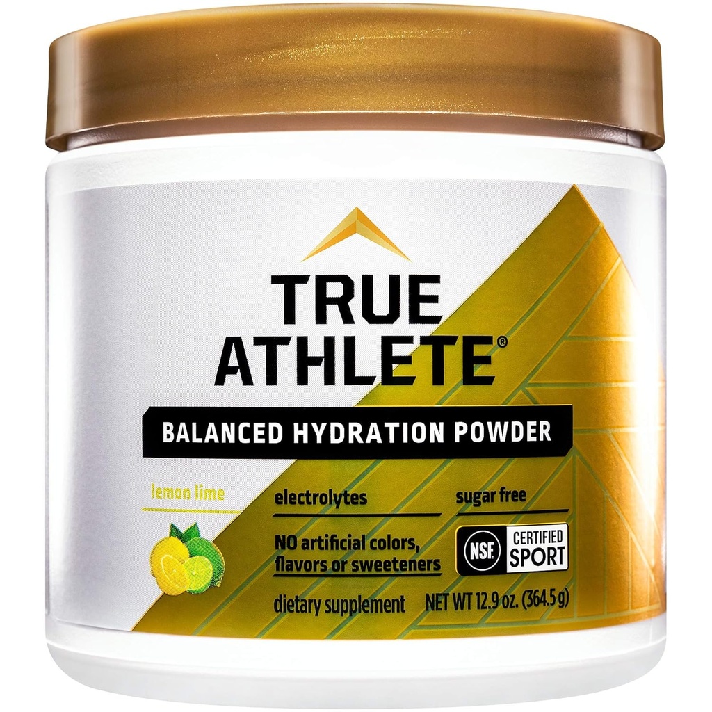 Patiess sportists līdzsvarota hidratācija pulveris, citrona laima Flavor, veicina hidratācija pirms izmantošanas, viegli Mix, NSF Sertificēts sporta (12.86 Ounces pulveris)