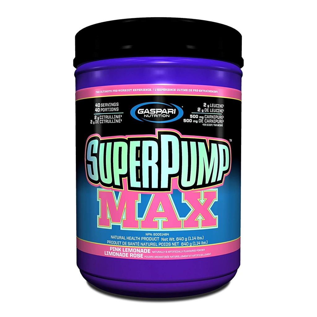 Gaspari Nutrition Superpump Max, Pink Lemonade, 1.41-Pounds