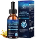 2 Iepakojums) 10 1 Magnija kalcija cinka papildinājums ar vitamīnu C D3 K2, Glicerīns Mag Vegan Liquid Drops Plus L- Theanine Boron Sea Moss Extract, Imūnsupport, Kauls, Miega un kāju krampji, 1 Fl Oz