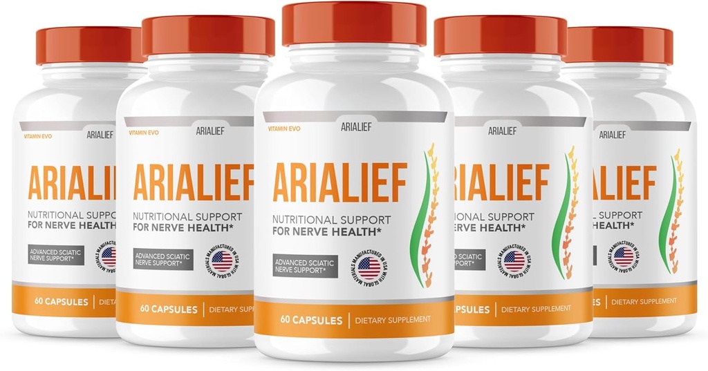 Arialief Sciatica Nerve Support, Arialeaf Advanced Nerve Health, Arialeaf Prime Palm Sciatica, Aria Leaf Aria, Nerve Relief papildterapija Sciatic Soothing (300 kapsulas)