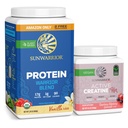 Sunwarrior WarriorBlend Vanilla Protein Pulveris 32 Kalpo un kreatīns sievietēm Berry Lemonade 50 Kalpo