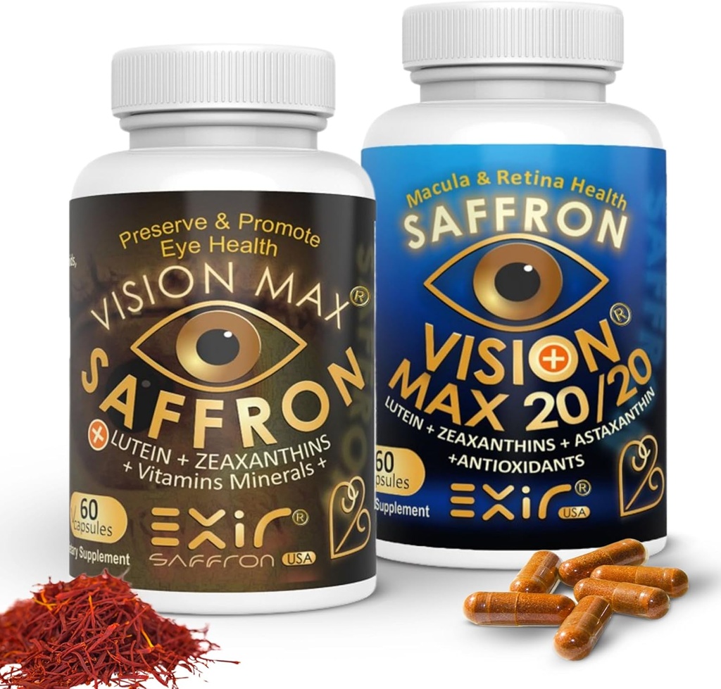EXIR acu vitamīnu piedevas, komplekts ar 2 balstiem, tīklenes makulas, 120 kapsulas