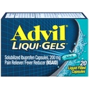 Advil Liqui- Gels sāpes Reliver un drudzis Reduktors, sāpes Medicīna pieaugušajiem ar Ibuprofēnu 200 mg galvassāpes, muguras sāpes, menstruālas sāpes un locītavu sāpes Relief - 20 šķidrās, pildītās kapsulas