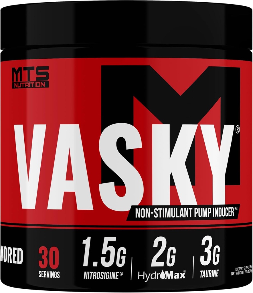 MTS Nutrition Vasky Non-stimulant sūknis Inducer - Muskuļu piesātināšana Preworkout - 30 Pasniedz Neuzliesmojošs