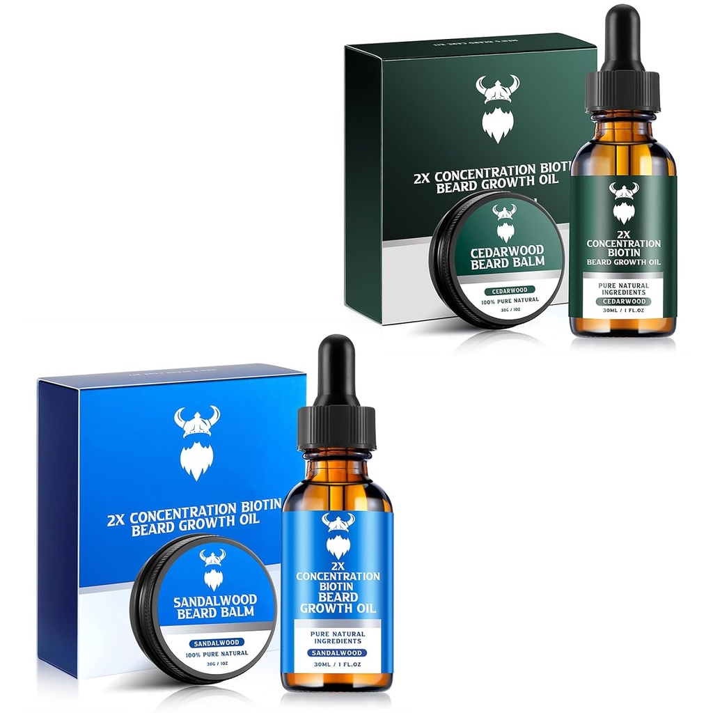 Sandalwood Beard Growth Oil ar 2X Koncentrācija Biotin vīriešiem un Cedarwood Beard Growth Oil ar 2X Koncentrācija Biotin vīriešiem,Natural sastāvdaļas un biezāka sejas matu augšanu