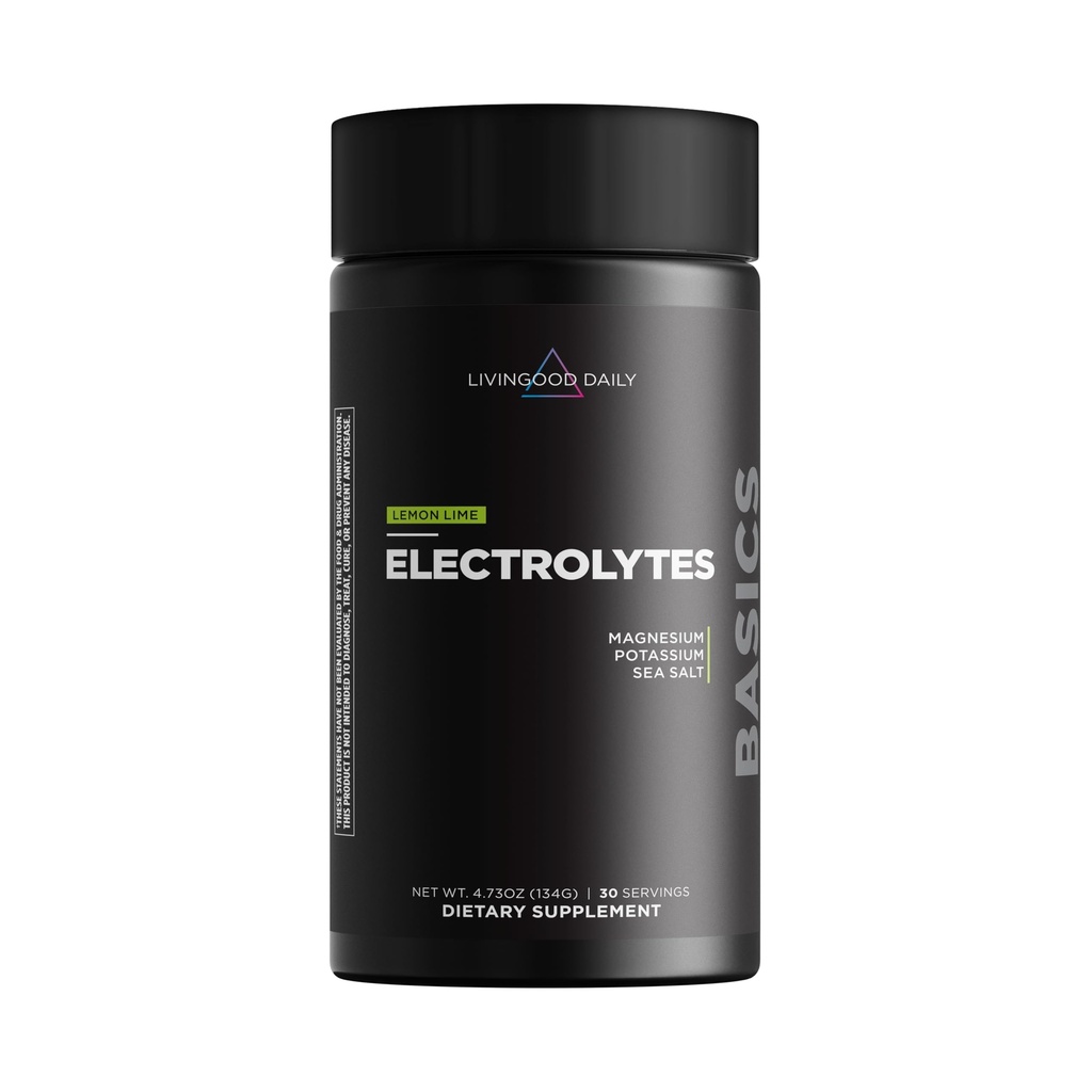 Livingood Daily Electrolytes pulveris, Elektrolīti hidratācija Dzēriens Sajauc ar vitamīnu C, Magnijs, Taurīns un jūras sāls, Elektrolītu papildinājums enerģijai un hidratācijai, Keto, citronu laima Flavor, 30 Kalpo