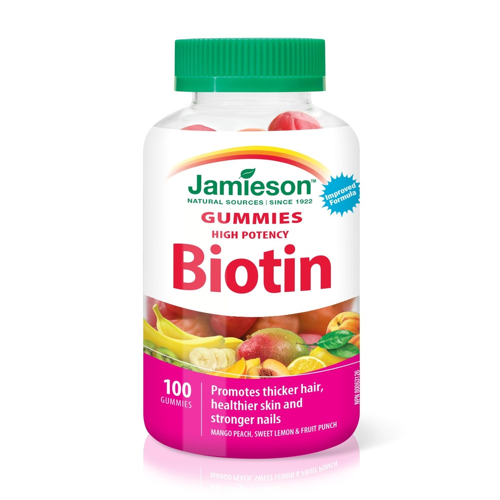 Jamieson High potence Biotin Gumies, 100 skaitīšana