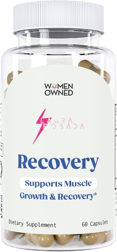 Laura Posada Pēc treniņa Recovery Soreness papildinājums 60 Kapsulas Muskuļu remonts un izaugsme optimālai fitnesa veiktspēju - 100% Natural Non-GMO, Ražots ASV