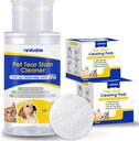 Tīrītājs suņiem un kaķiem,Mently Remove Tear Stain,Eye Debris,Mucus Secretations ar 200Pcs Acu sausās Wipes,Eye Cleaner Sausās Pads,Nav viegli iztīrīti