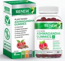 Atjaunot Actives Ashwagandha 100MG uz 4 Gummies – Atmiņa, Focus & Energy Boost – Tradicionāli izmanto kā Rejuvenative Tonic – Vegan, Herbal Adaptogen – Ražots Kanādā – 60 Gumies