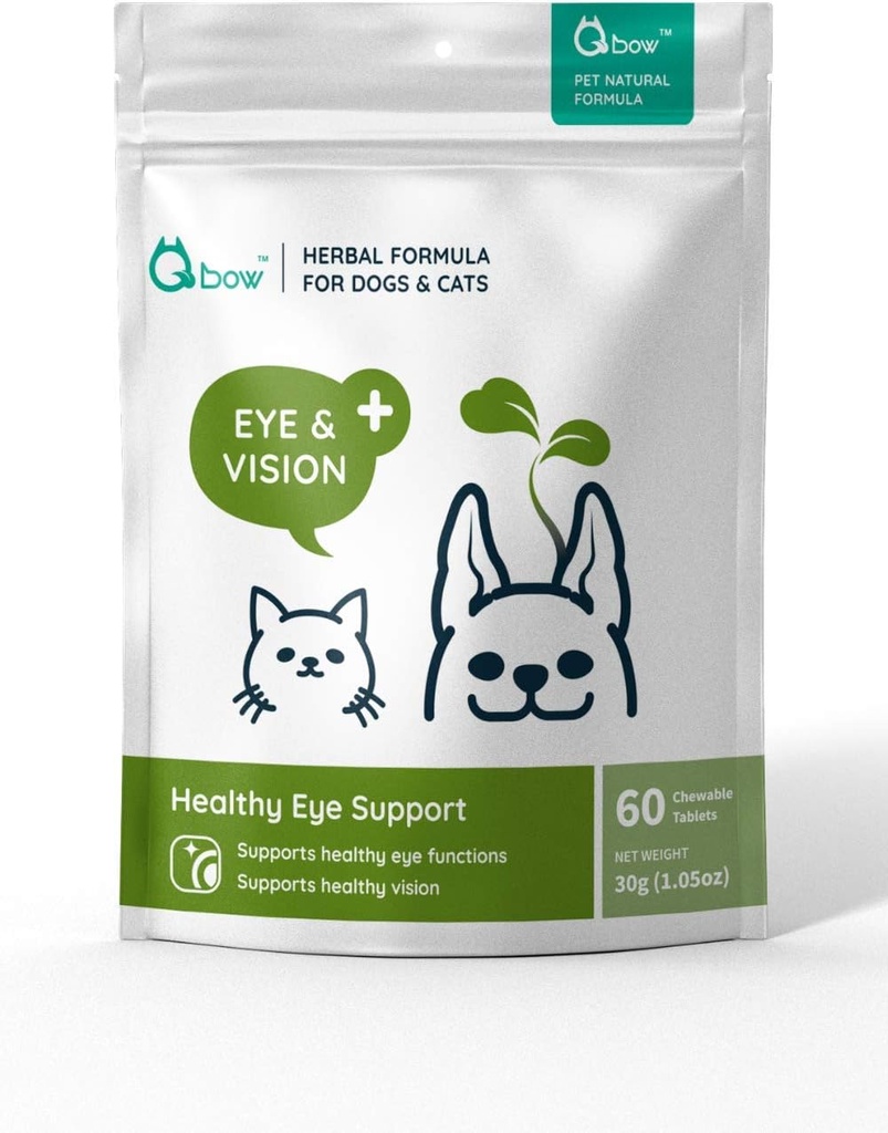 Holistisks, visi dabas augu formula Acu un redzes papildinājums suņiem un kaķiem - saglabā veselību un funkciju acīm. Regulate Tear Stain, sausa acs, & redze atbalsts WellnergyPets 60ct